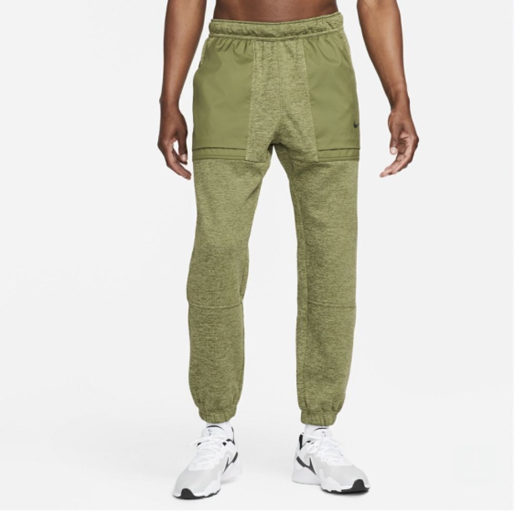Nike Olive Green Therma-FIT Men's Tapered Fitness Jogger Sweatpants Size XL